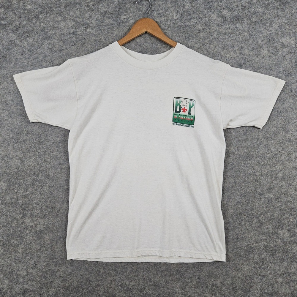 Vintage Boy Scouts of America 90 Years Trans Atlantic Council Tee T-Shirt Size L